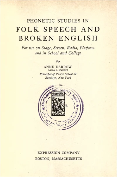 Folk Speech and Broken English