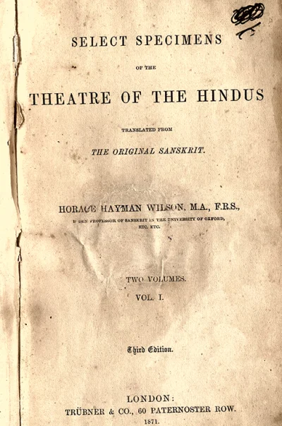 Select Specimens Of The Theatre Of The Hindus – Vol. XI