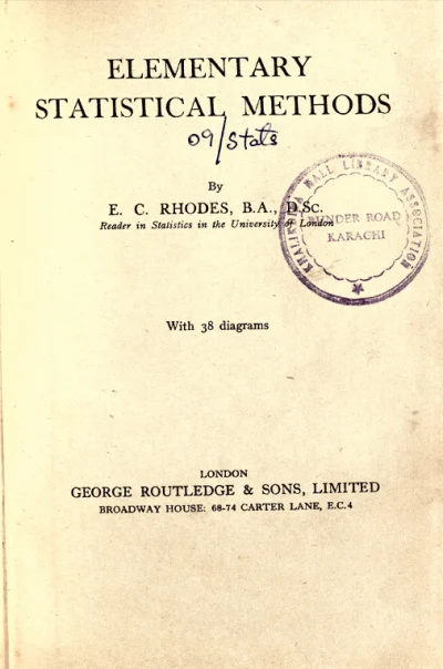 Elementary Statistical Methods