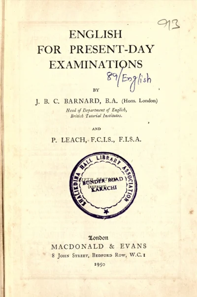 English For Present-Day Examinations