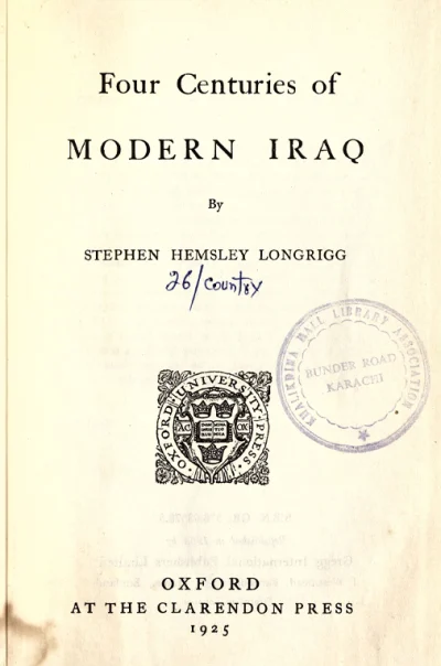 Four Centuries of Modern Iraq