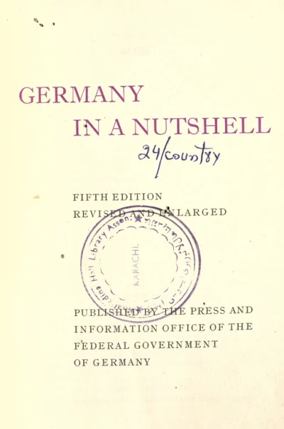 Germany In A Nutshell (Fifth Edition, Revised And Enlarged)
