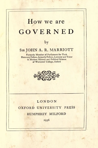 How We Are Governed