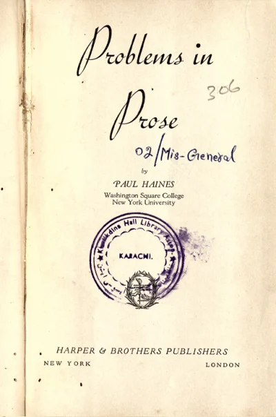 Problems In Prose