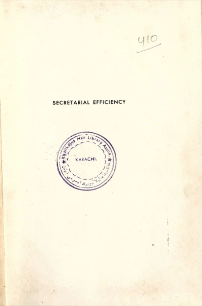 Secretarial Efficiency