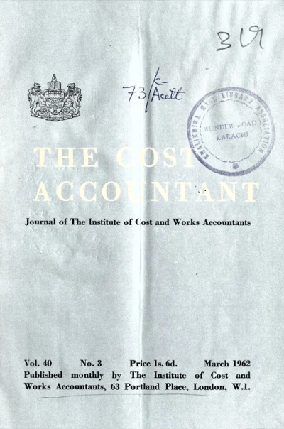 The Cost Accountant: Journal Of The Institute Of Cost And Works Accountants