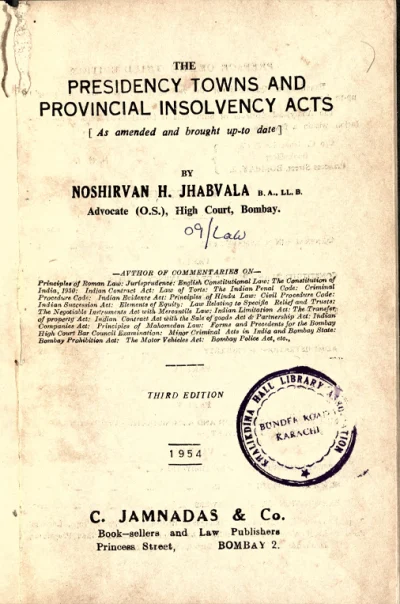 The Presidency Towns And Provincial Insolvency Acts (As Amended And Brought Up-To-Date)