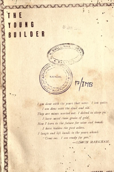 The Young Builder (Vol. V, No. 1, January 1933)