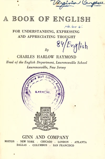A Book of English: For Understanding, Expressing and Appreciating Thought
