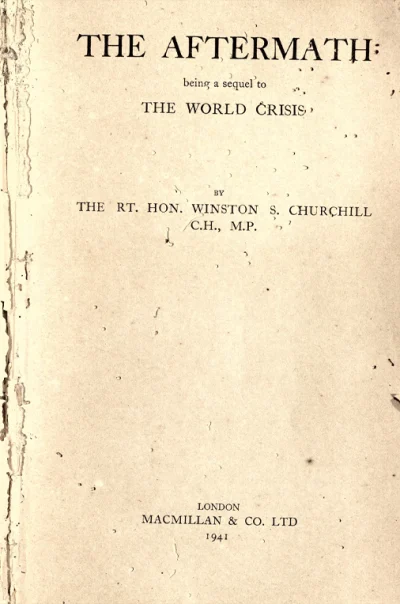 The Aftermath: Being a Sequel to the World Crisis