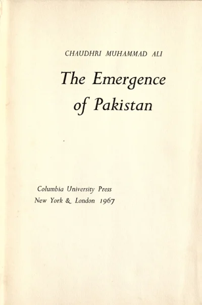The Emergence of Pakistan